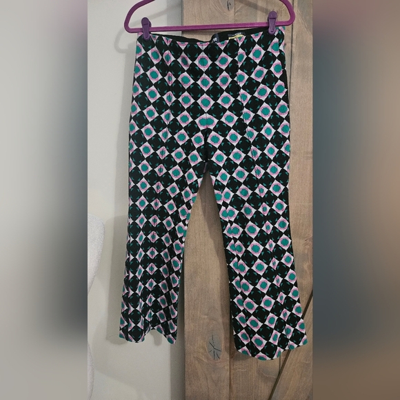 Anthropologie MAEVE The Margot Kick-Flare Cropped Pants In Geo Print. XS - Picture 11 of 14